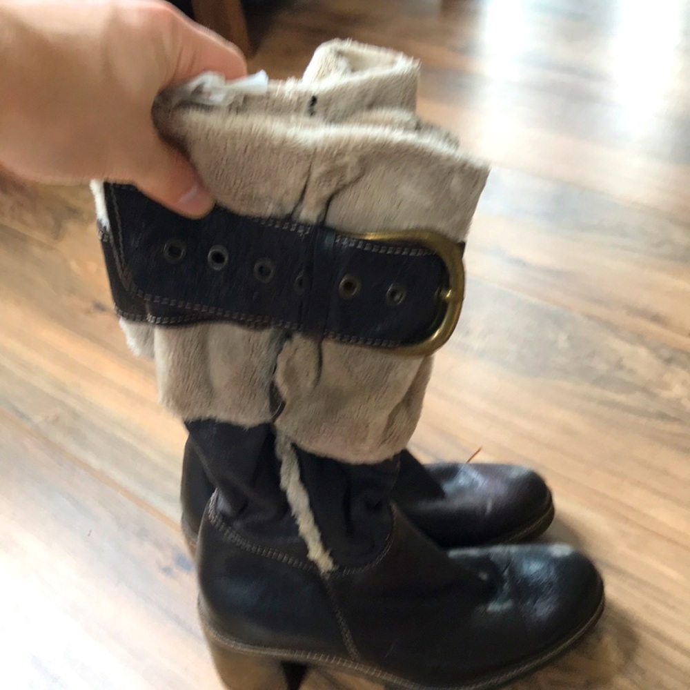 Italian Shoes Buckle Boots